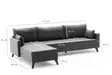 Hörnsoffa Atelier del Sofa Bella Antracit Polyester 275x81x85 cm - Soffor - 8682870815605 - 8