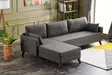Hörnsoffa Atelier del Sofa Bella Antracit Polyester 275x81x85 cm - Soffor - 8682870815605 - 2