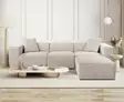 Hörnsoffa Atelier del Sofa Lora Mocca Linne 303x193x65 cm - Soffor - 8684282056515 - 2
