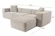 Hörnsoffa Atelier del Sofa Lora Mocca Linne 303x193x65 cm - Soffor - 8684282056515 - 12