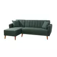 Hörnbäddsoffa Atelier del Sofa Aqua Linne Mörkgrön 225x150x85 cm - Soffor - 8681875324075 - 5