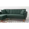 Hörnbäddsoffa Atelier del Sofa Aqua Linne Mörkgrön 225x150x85 cm - Soffor - 8681875324075 - 4