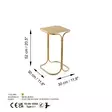 Soffbord Hanah Home Shb001b Guld Metall 30x52x30 cm - Soffbord - 8684282360605 - 6