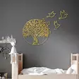 Väggdekor Metall Wallity Tree And Birds 4 Guld Metall 61x56 cm - Dekorationer, prydnadsföremål - 8683743841745 - 3