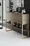 Byrå Hanah Home Luxe Guld Valnöt Spånskiva 120x80x30 cm - Byråer och skåp - 8684282883685 - 3