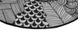 Badrumsmatta Mijölnir Svart Vit 100% Polyester Antiallergisk Halkfri 140 cm - Badrumsmattor och våtrumsmattor - 8682870129955 - 6