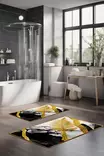 Badrumsmatta Set Mijölnir Flerfärgad 100% Polyester Halkfri Antibakteriell Digitaltryck 40x60 cm & 60x100 cm - Badrumsmattor och våtrumsmattor - 8684283195565 - 2