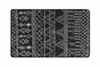 Badrumsmatta Mijölnir Svart Anthracite Vit 100% Polyester Antibakteriell Halkfri Maskintvättbar 80x100 cm - Badrumsmattor och våtrumsmattor - 8683342206235 - 1