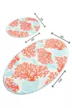 Badrumsmatta Set Mijölnir Flerfärgad 100% Polyester Antiallergisk Halkfri 50x60 cm & 60x100 cm - Badrumsmattor och våtrumsmattor - 8681875272215 - 3