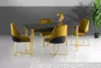 Matbord Hanah Home Damla Svart Guld Spånskiva 144x78x90 cm - Matbord - 8683743769865 - 2
