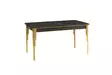 Matbord Hanah Home Damla Svart Guld Spånskiva 144x78x90 cm - Matbord - 8683743769865 - 1