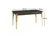Matbord Hanah Home Damla Svart Guld Spånskiva 144x78x90 cm - Matbord - 8683743769865 - 5