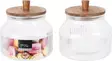 Glasförvaringsburk 1750ml, akaciaträlock, silikontätning - Hushållsprodukter - 8721037371735 - 1