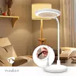 LED Bordslampa | Dimbar | Integrerad spegel | 3 Ljuslägen | 100 lm | Uppladdningsbar | Peka på funktion | Vit - Golv- och bordslampor - 5412810475445 - 5