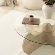 Soffbord Hanah Home Himalayas Travertine Glas Spånskiva 90x30 cm - Soffbord - 8684283059225 - 6
