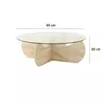 Soffbord Hanah Home Himalayas Travertine Glas Spånskiva 90x30 cm - Soffbord - 8684283059225 - 9