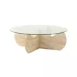 Soffbord Hanah Home Himalayas Travertine Glas Spånskiva 90x30 cm - Soffbord - 8684283059225 - 1