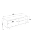 TV-bänk Hanah Home Maku Travertin Spånskiva 120x47x35 cm - TV-bänkar - 8684282994305 - 6
