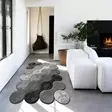 Matta Conceptum Hypnose Wookece292 Vit Grå Svart Polyester 100x150 cm - Stora och medelstora mattor - 8683742612865 - 2