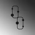 Vägghängare Wallity Ladybug Svart Metall 26x5x48 cm - Klädhängare - 8684282398905 - 5