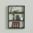 Vägghylla Hanah Home Pr1 An Antracit Spånskiva 43,2x60x9 cm - Vägghyllor - 8683342889605 - 3