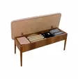 Bänk Hanah Home Vina Valnöt Spånskiva 110x85x40 cm - Byråer och skåp - 8682870773905 - 3