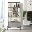 Bokhylla Hanah Home Vs4 Cga Brun Grå Antracit Spånskiva Metall 75,5x160,8x44,5 cm - Bokhyllor - 8683342510905 - 2