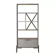 Bokhylla Hanah Home Vs4 Cga Brun Grå Antracit Spånskiva Metall 75,5x160,8x44,5 cm - Bokhyllor - 8683342510905 - 1