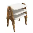 Nästbord Hanah Home Paris Valnöt Vit Spånskiva 48,6x42x35,5 cm - Bord - 8681875184075 - 1