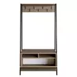 Hallmöbel Hanah Home Devin Valnöt Svart Spånskiva 94x180x35,3 cm - Hallskåp - 8682870664425 - 1