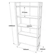 Bokhylla Hanah Home Ml6A Furu Spånskiva 90x180x34 cm - Bokhyllor - 8683342772105 - 6