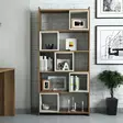 Bokhylla Hanah Home Walnut Cream Valnöt Spånskiva 80x170x22 cm - Bokhyllor - 8681875183405 - 3