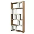 Bokhylla Hanah Home Walnut Cream Valnöt Spånskiva 80x170x22 cm - Bokhyllor - 8681875183405 - 1