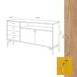 Konsolbord Hanah Home Liora Ek Spånskiva 140x86x40 cm - Byråer och skåp - 8682870658615 - 5