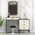 Sminkbord Hanah Home Lizbon 547 Valnöt Spånskiva 124x84,7x40 cm - Toalettbord - 8683743327225 - 2