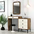 Sminkbord Hanah Home Lizbon 547 Valnöt Spånskiva 124x84,7x40 cm - Toalettbord - 8683743327225 - 3