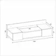 Sminkbord Hanah Home Zakkum Safir Ek Spånskiva 100x33x39,1 cm - Toalettbord - 8682870728585 - 6