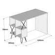 Skrivbord Hanah Home Extra Valnöt Spånskiva 120x78,8x60 cm - Skrivbord - 8681875555615 - 4