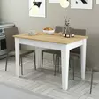 Matbord Hanah Home Kiev 512 Vit Ek Spånskiva 110x75x72 cm - Matbord - 8683743327485 - 2