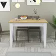 Matbord Hanah Home Kiev 512 Vit Ek Spånskiva 110x75x72 cm - Matbord - 8683743327485 - 3