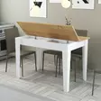Matbord Hanah Home Kiev 512 Vit Ek Spånskiva 110x75x72 cm - Matbord - 8683743327485 - 4