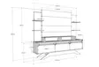 TV-bänk Hanah Home Delpi Valnöt Spånskiva 180x148,6x29,5 cm - TV-bänkar - 8681875445015 - 7