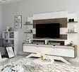 TV-bänk Hanah Home Delpi Valnöt Spånskiva 180x148,6x29,5 cm - TV-bänkar - 8681875445015 - 2