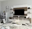 TV-bänk Hanah Home Delpi Valnöt Spånskiva 180x148,6x29,5 cm - TV-bänkar - 8681875445015 - 3