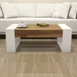 Soffbord Hanah Home Venüs Valnöt Vit Spånskiva 102x37,6x60 cm - Soffbord - 8681875183825 - 3