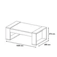 Soffbord Hanah Home Venüs Valnöt Vit Spånskiva 102x37,6x60 cm - Soffbord - 8681875183825 - 4