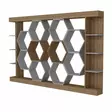 Bokhylla Hanah Home Sueno Vit Valnöt Spånskiva 140x29,6x177,4 cm - Bokhyllor - 8683743117215 - 8