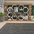 Bokhylla Hanah Home Sueno Vit Valnöt Spånskiva 140x29,6x177,4 cm - Bokhyllor - 8683743117215 - 2