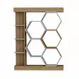 Bokhylla Hanah Home Sueno Vit Valnöt Spånskiva 140x29,6x177,4 cm - Bokhyllor - 8683743117215 - 7