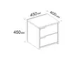 Sängbord Hanah Home Malarin Vit Spånskiva 45x45x40 cm - Nattduksbord - 8681875459425 - 6
